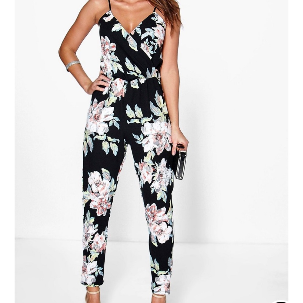Floral Print Cami Wrap Strappy